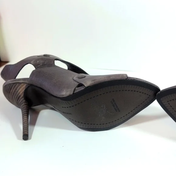 Max Studio Leather Ankle Heels Size 9.5 - Picture 6 of 11